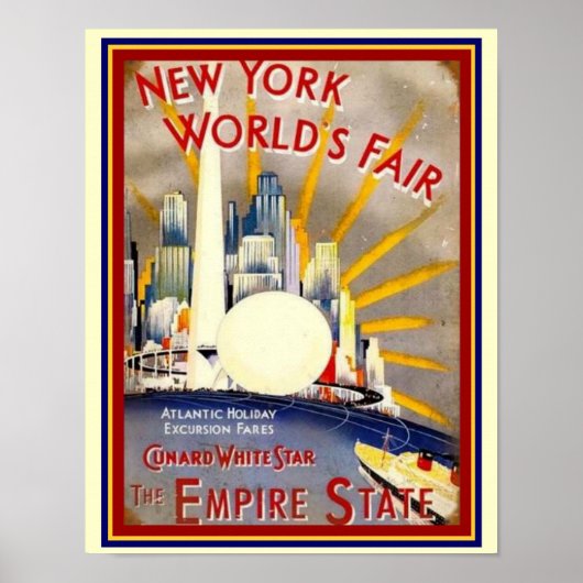New York World's Fair Deco Print 11 x 14 (Voorkant)