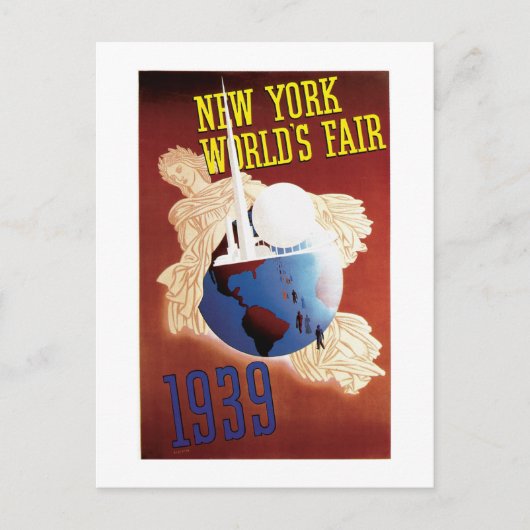 New York World's Fair (Wereldbol) Briefkaart (Voorkant)