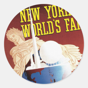 New York World's Fair (Wereldbol) Ronde Sticker