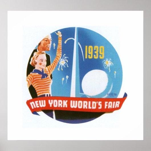 New York Worlds Fair (wit) Poster (Voorkant)