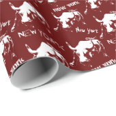 New York Wrapping Paper NYC Bull Souvenir Paper Cadeaupapier (Rol Hoek)