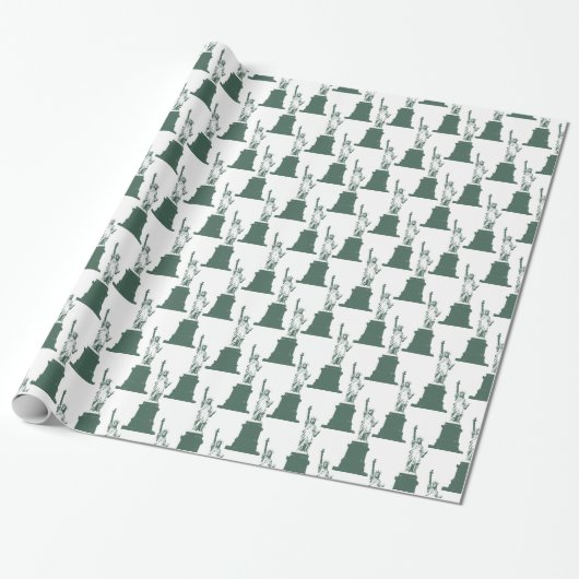 New York Wrapping Paper Statue of Liberty Paper Cadeaupapier (Uitgerold)