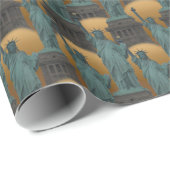 New York Wrapping Paper Statue of Liberty Paper Cadeaupapier (Rol Hoek)