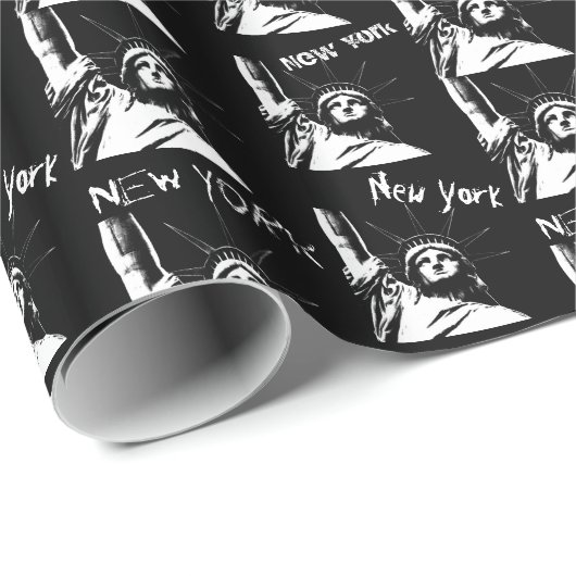 New York Wrapping Paper Statue of Liberty Paper Cadeaupapier (Rol Hoek)