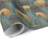 New York Wrapping Paper Statue of Liberty Paper Cadeaupapier (Rol Hoek)