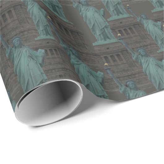 New York Wrapping Paper Statue of Liberty Paper Cadeaupapier (Rol Hoek)