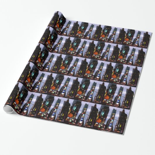 New York Wrapping Paper Times Square Gift Paper Cadeaupapier (Uitgerold)