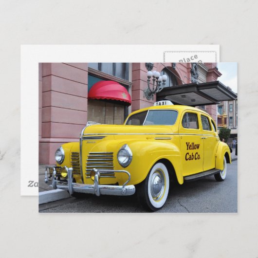 New York Yellow  Cab Briefkaart (Voorkant / Achterkant)