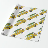New York Yellow Cab Taxi-kerstboom Cadeaupapier (Uitgerold)