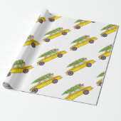 New York Yellow Cab Taxi-kerstboom Cadeaupapier (Uitgerold)