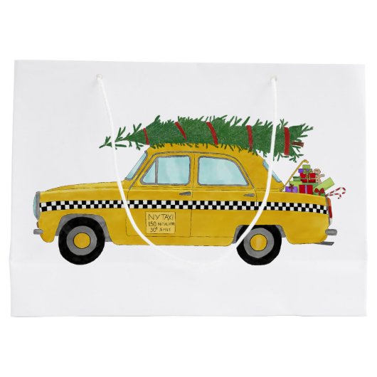 New York Yellow Cab Taxi-kerstboom Groot Cadeauzakje (Achterkant)