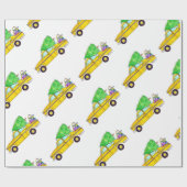 New York Yellow Cab Taxi-kerstcadeaus Cadeaupapier (Vlak)