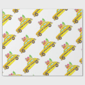 New York Yellow Cab Taxi-kerstcadeaus Cadeaupapier (Vlak)