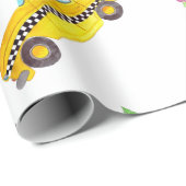 New York Yellow Cab Taxi-kerstcadeaus Cadeaupapier (Rol Hoek)