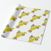 New York Yellow Cab Taxi-kerstcadeaus Cadeaupapier (Uitgerold)