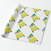 New York Yellow Cab Taxi-kerstcadeaus Cadeaupapier (Uitgerold)