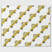 New York Yellow Cab Taxi-kerstcadeaus Cadeaupapier (Vlak)