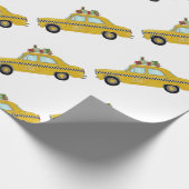 New York Yellow Cab Taxi-kerstcadeaus Cadeaupapier (Hoek)