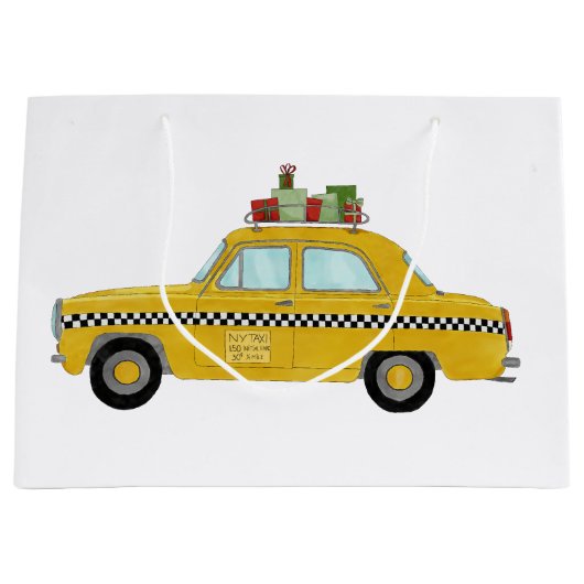 New York Yellow Cab Taxi-kerstcadeaus Groot Cadeauzakje (Voorkant)