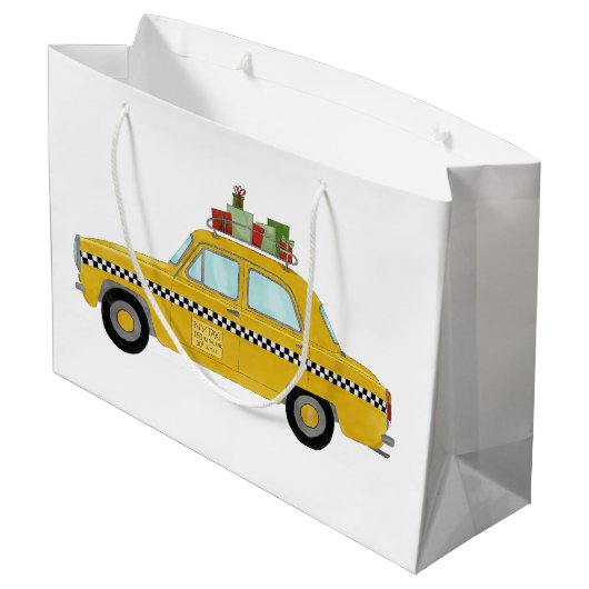 New York Yellow Cab Taxi-kerstcadeaus Groot Cadeauzakje (Achterkant Gekanteld)