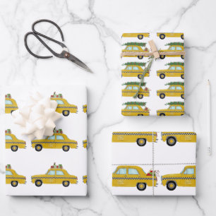New York Yellow Cab Taxi-kerstcadeaus Inpakpapier Vel