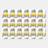 New York Yellow Cab Taxi-kerstcadeaus Inpakpapier Vel (Voorkant 3)