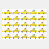 New York Yellow Cab Taxi-kerstcadeaus Inpakpapier Vel (Voorkant)