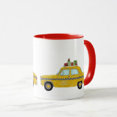 New York Yellow Cab Taxi-kerstcadeaus Mok (Voorkant rechts)