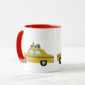 New York Yellow Cab Taxi-kerstcadeaus Mok (Voorkant links)