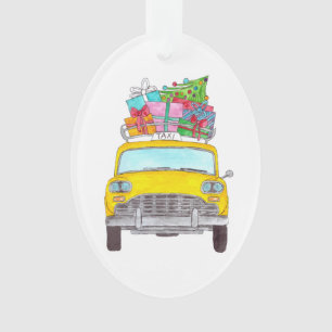 New York Yellow Cab Taxi-kerstcadeaus Ornament