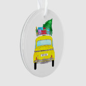 New York Yellow Cab Taxi-kerstcadeaus Ornament (voorkant)