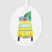 New York Yellow Cab Taxi-kerstcadeaus Ornament (voorkant)