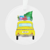 New York Yellow Cab Taxi-kerstcadeaus Ornament (voorkant)