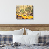 New York Yellow Cabs Canvas Afdruk (Insitu (Slaapkamer))