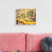 New York Yellow Cabs Canvas Afdruk (Insitu (Woonkamer))