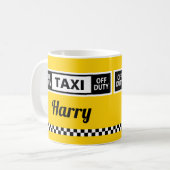 New York Yellow Taxi Cab Fun pensioen Koffiemok (Voorkant links)