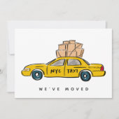 New York Yellow Taxi Cab Moving Announements Aankondiging (Voorkant)