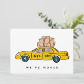 New York Yellow Taxi Cab Moving Announements Aankondiging (Staand voorkant)