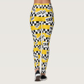 New York Yellow Taxi Cab Pattern Leggings (Achterkant)