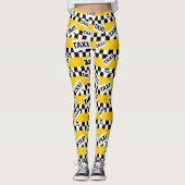 New York Yellow Taxi Cab Pattern Leggings (Voorkant)