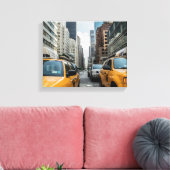New York Yellow Taxi Cabs Canvas Afdruk (Insitu (Woonkamer))