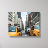 New York Yellow Taxi Cabs Canvas Afdruk (Voorkant)