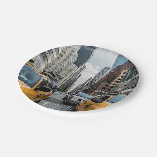 New York Yellow Taxi Cabs Papieren Bordje (Gekanteld)