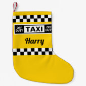New York Yellow Taxi taxichauffeur uit dienst Kleine Kerstsok (Voorkant)