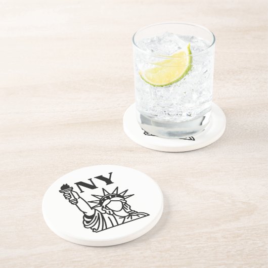 NEW YORK ZANDSTEEN ONDERZETTER (Zijkant)