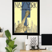New York zomer 1937 Art Deco Poster (Thuiskantoor)