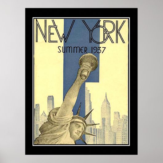 New York zomer 1937 Art Deco Poster (Voorkant)
