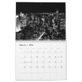 New York (Zwart & Wit) Kalender (Feb 2026)