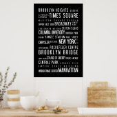 New York zwart-wit poster (Keuken)