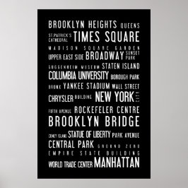 New York zwart-wit poster